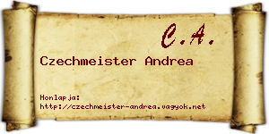 Czechmeister Andrea névjegykártya